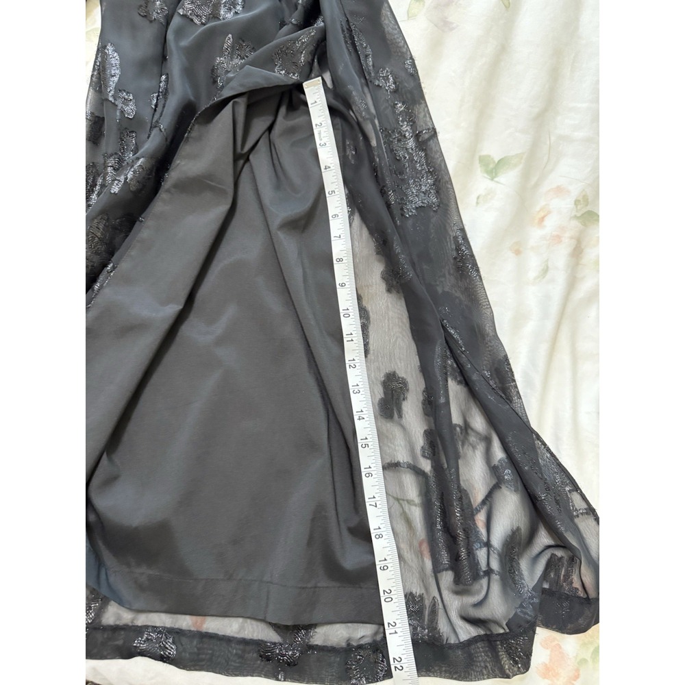 Adrianna Papell Formal Jumpsuit 14W Floral Chiffon One‎ Shoulder Pants Sparkle - Picture 14 of 16